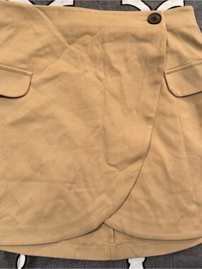 Pull & Bear Neutral Tan Mini Skirt